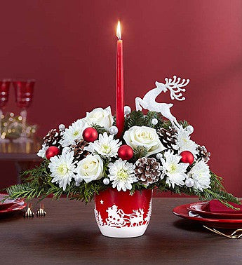 Centro de mesa trineo de Papá Noel