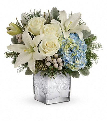 Silver Woodland Snow Bouquet