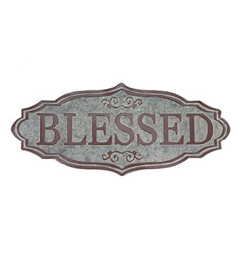 Blessed Punched Tin Wall Plaque