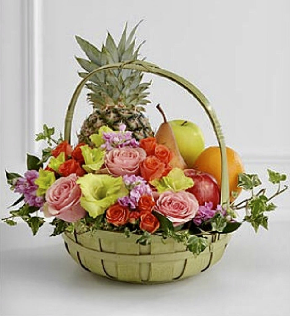 Peaceful Fruit and Floral Basket