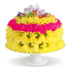 pastel de flores de cumpleaños
