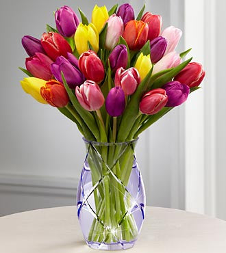 Ramo de tulipanes de primavera